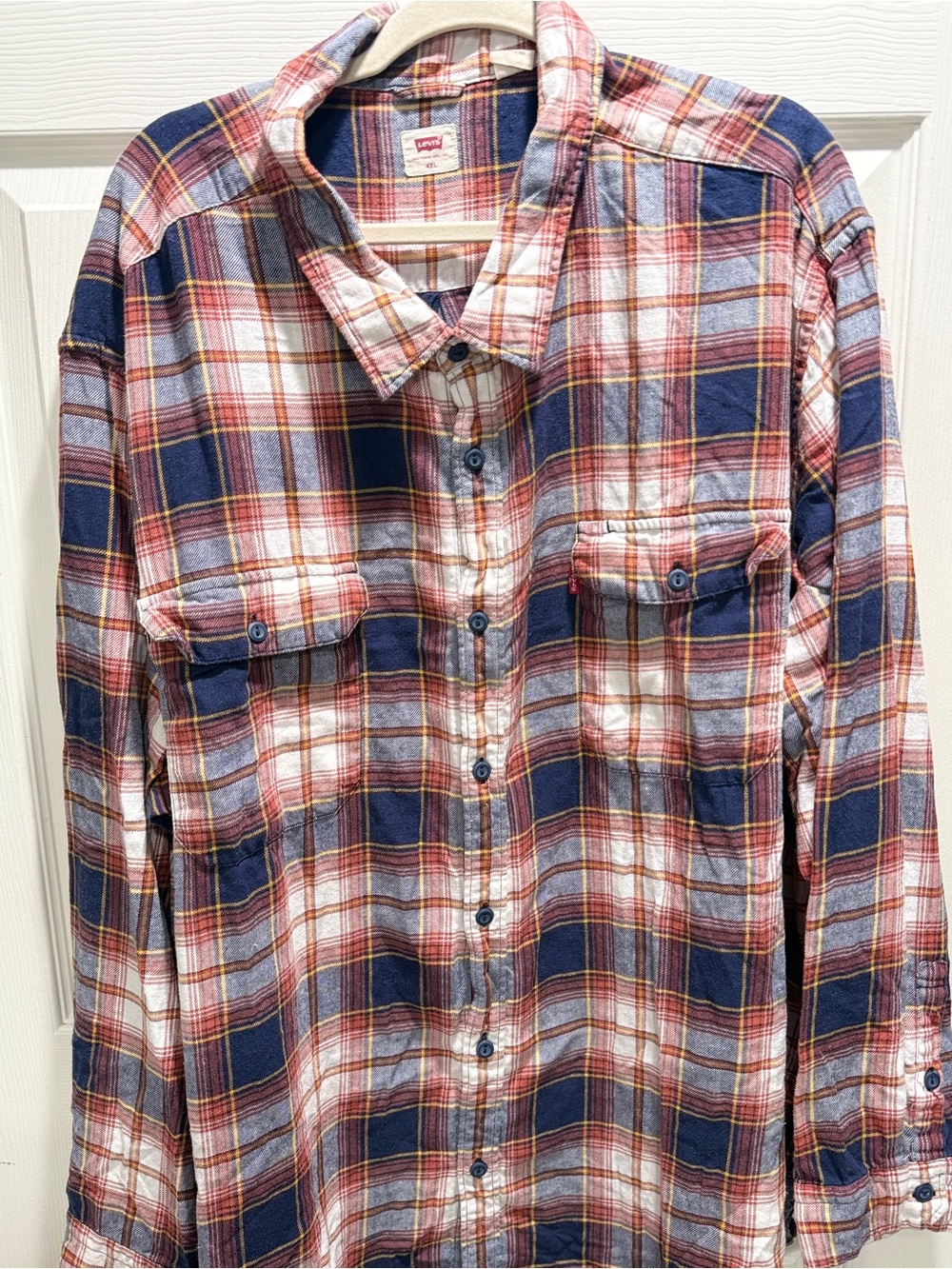 Levi’s Men’s 4XL Plaid Flannel Button Down Shirt NWOT Big & Tall - Picture 3 of 7